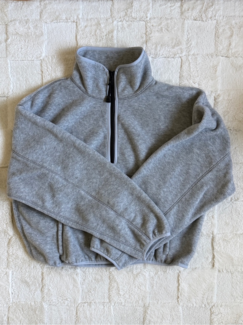 NWT Aritzia TNA Golden Terrain 1/2 zip - Heather Dover grey